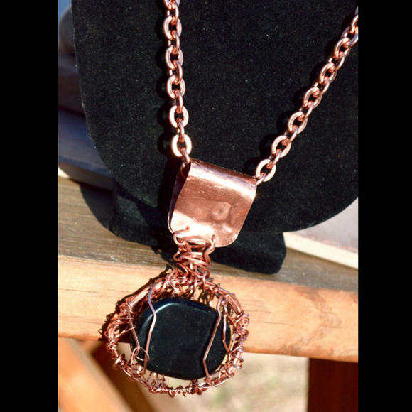 Obsidian Black Copper Heavy Chain Pendant Hip Hop - Picture 8 of 14